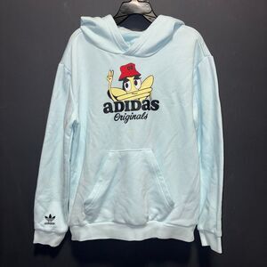 Adidas Originals Kids' Trefoil Hoodie Blue Cartoon Graphic size Small